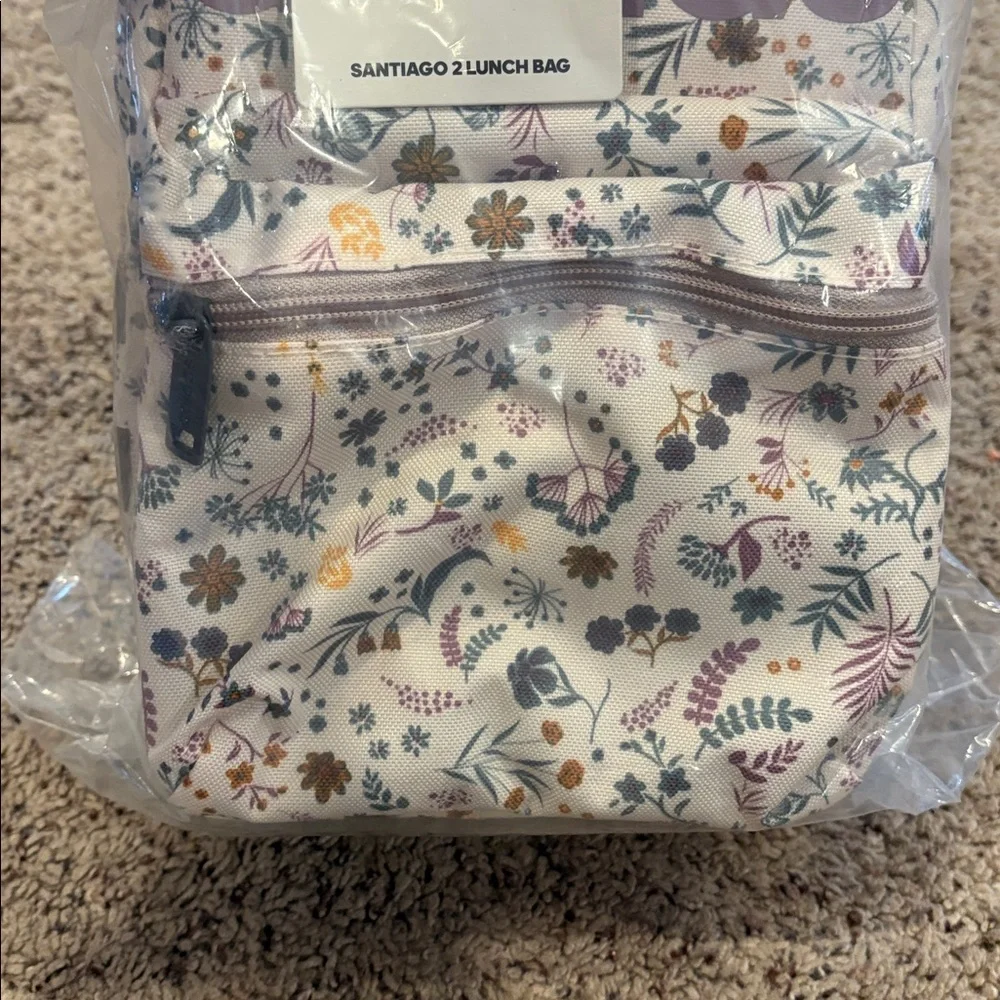 adidas Kids Floral Lunch Bag - Cream, Purple, Yellow, Green
